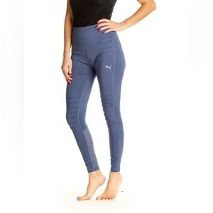 LEGGINGS - Women's Lavender Colored Puma Way 1 Leggings Mith Mesh Panels. Size M